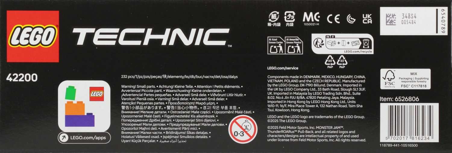 ND39_560950 KLOCKI KONSTR LEGO 42200 TECHNIC MONS