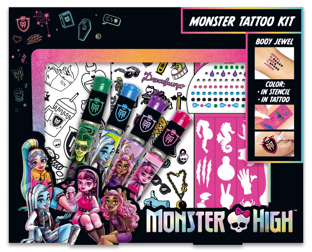 ND39_504895 MONSTER HIGH ZESTAW TATUAZY 24X20X3 P