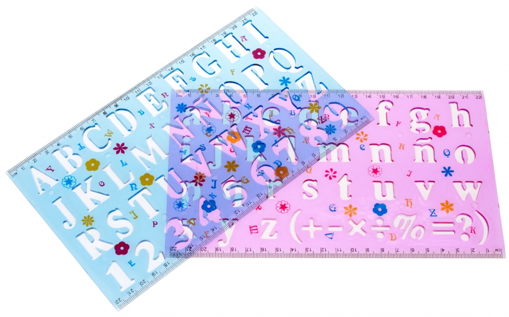 ND39_276076 SZABLON CYFERKI&LITERKI KPL2 STK PBH