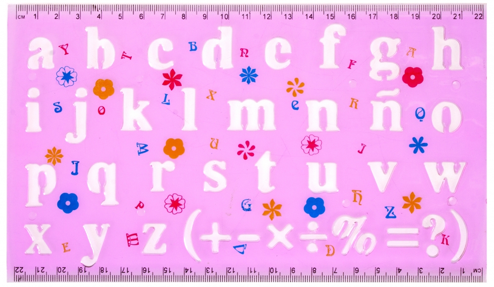 ND39_276076 SZABLON CYFERKI&LITERKI KPL2 STK PBH