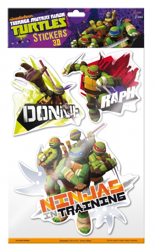 ND39_301093 W I DEKORACJA SCIEN 3D NINJA DECLIC30