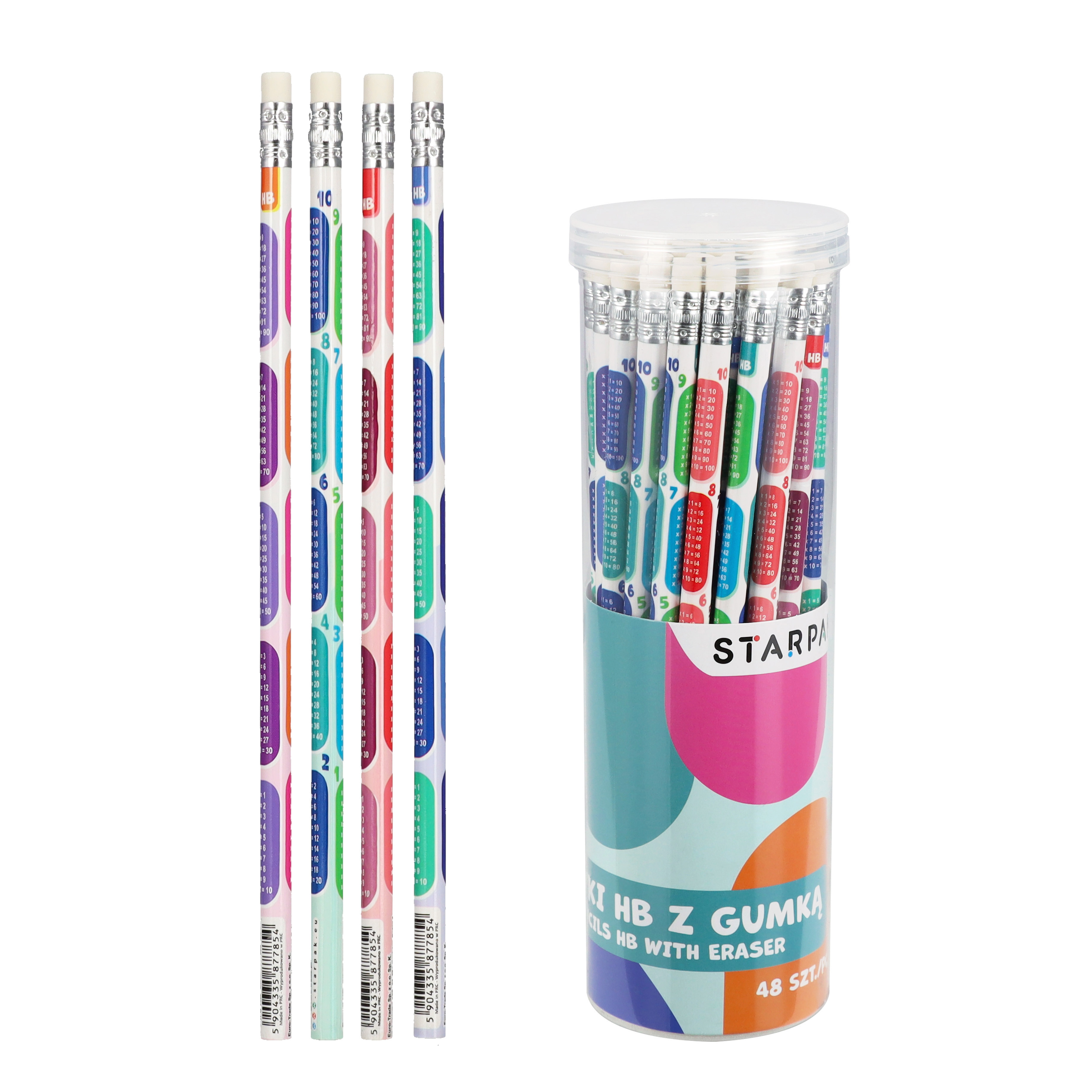 matita con gomma hb tabl mnoz starpak tube