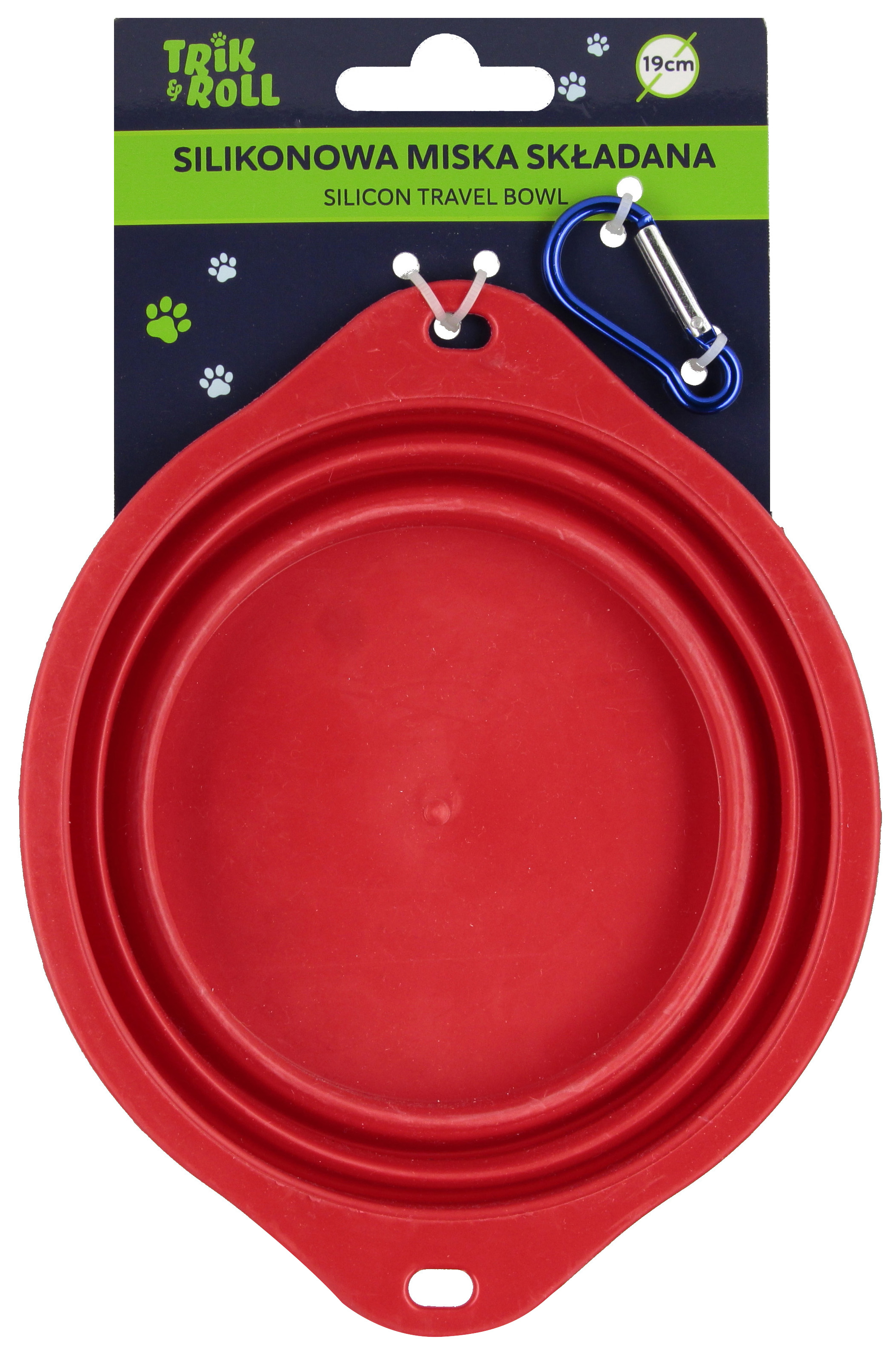ciotola per animali pieghevole in silicone rosso 1