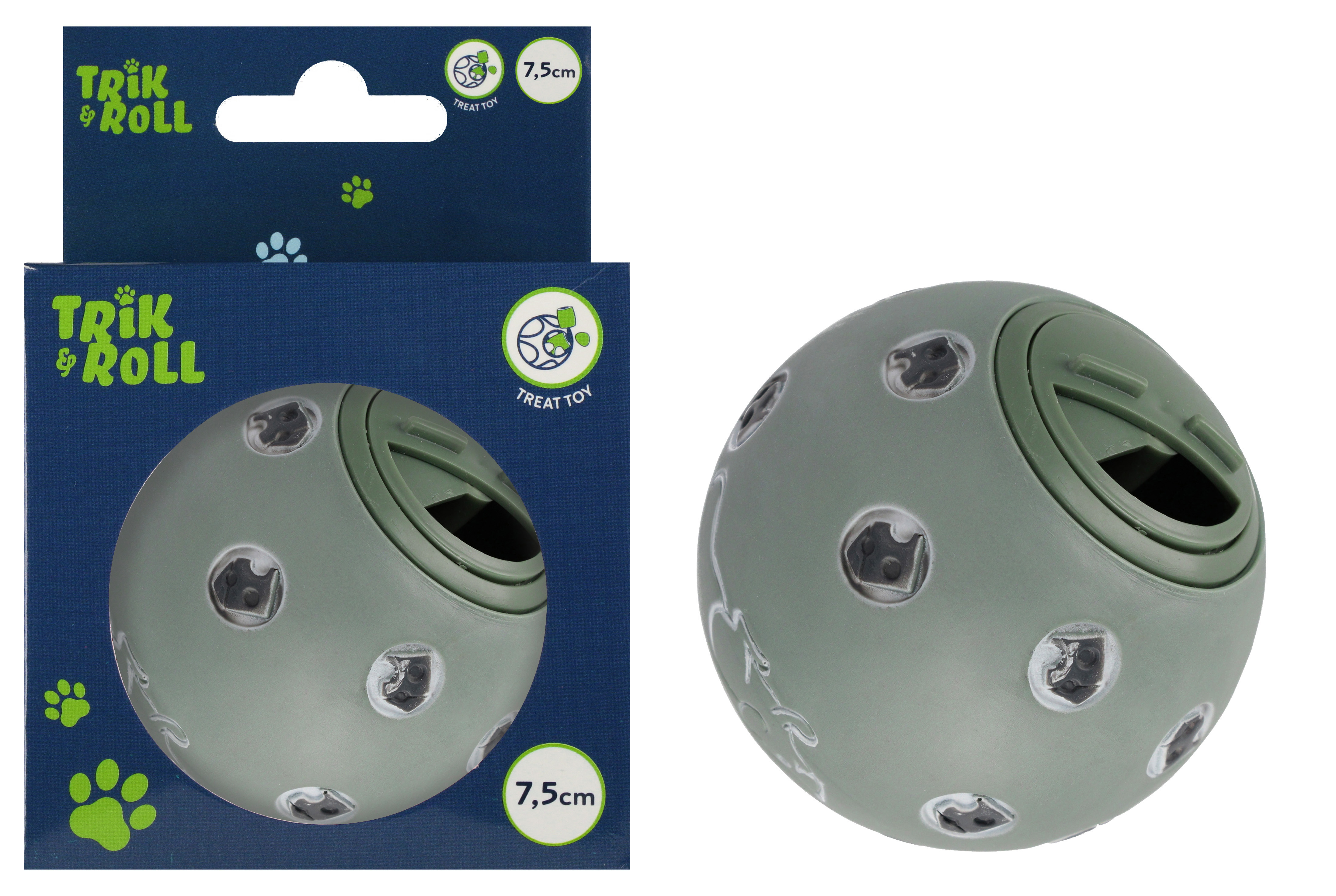Pallina giocattolo per gatti, dolcetti, 7,5 cm, 8x