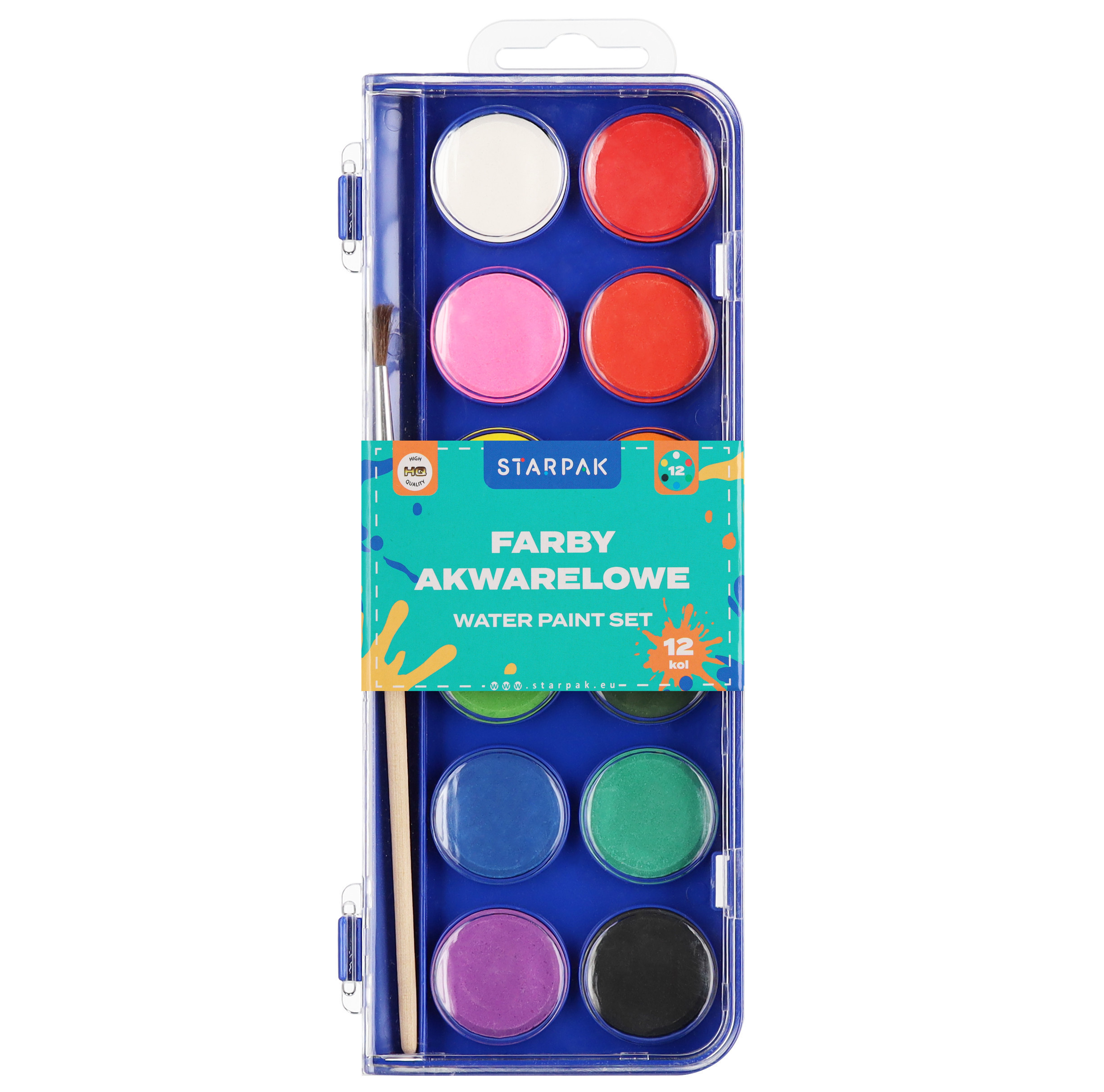 acquerelli 12 colori + pennello fi28 starpak wo