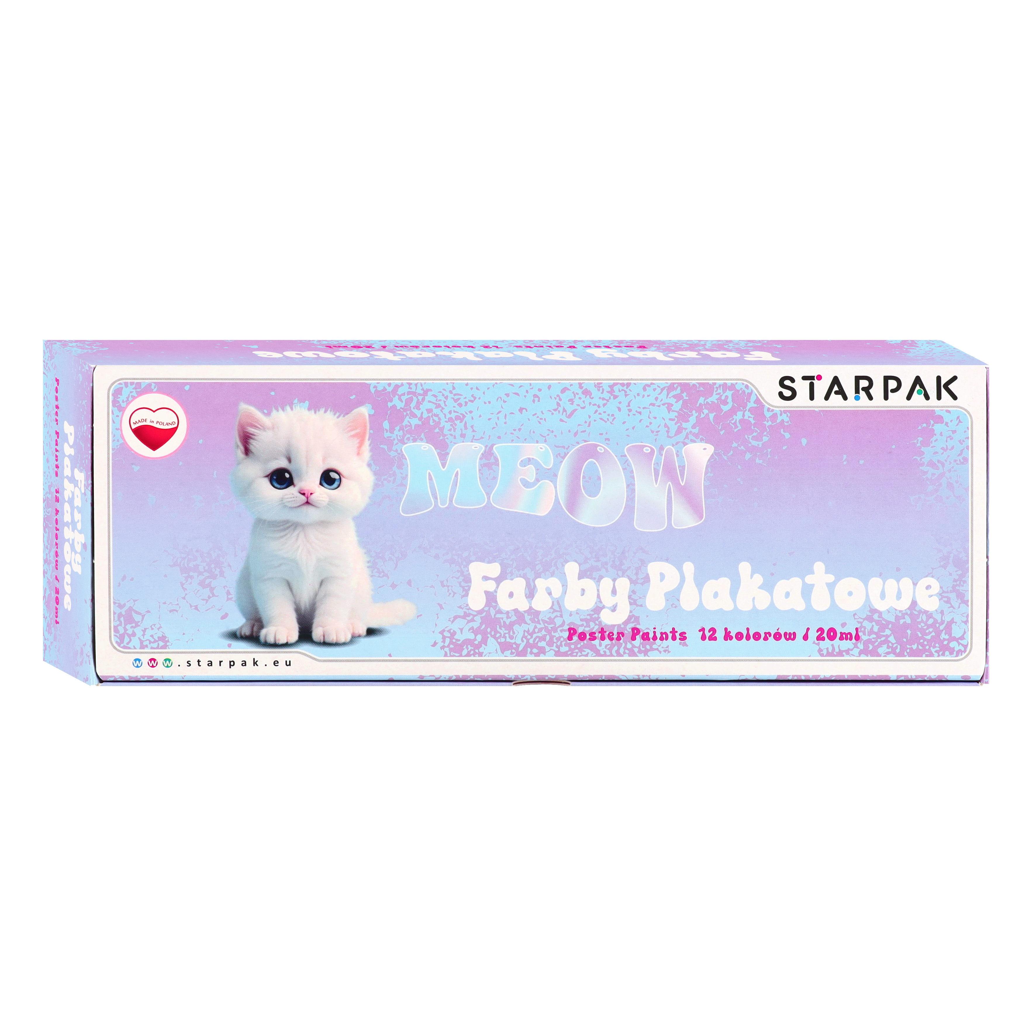 Tempere 12 colori 20ml simpatico gattino Starpak