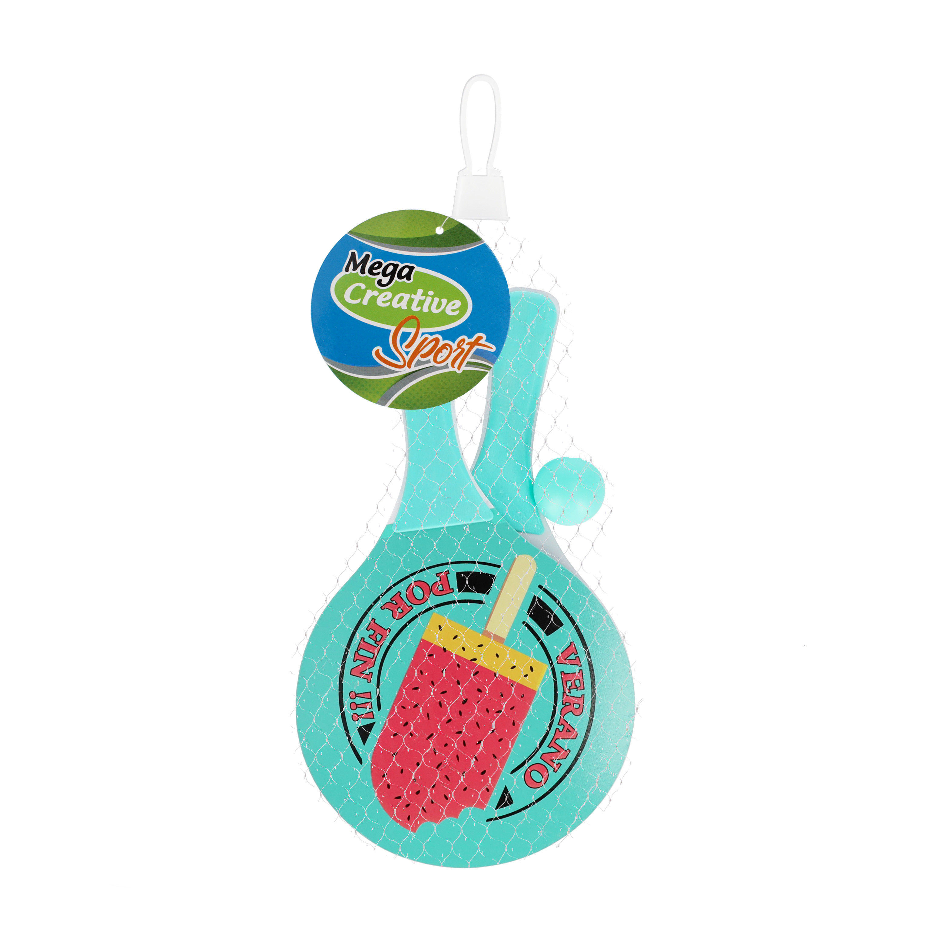 Racchette da spiaggia in legno + accessori 19x34x4