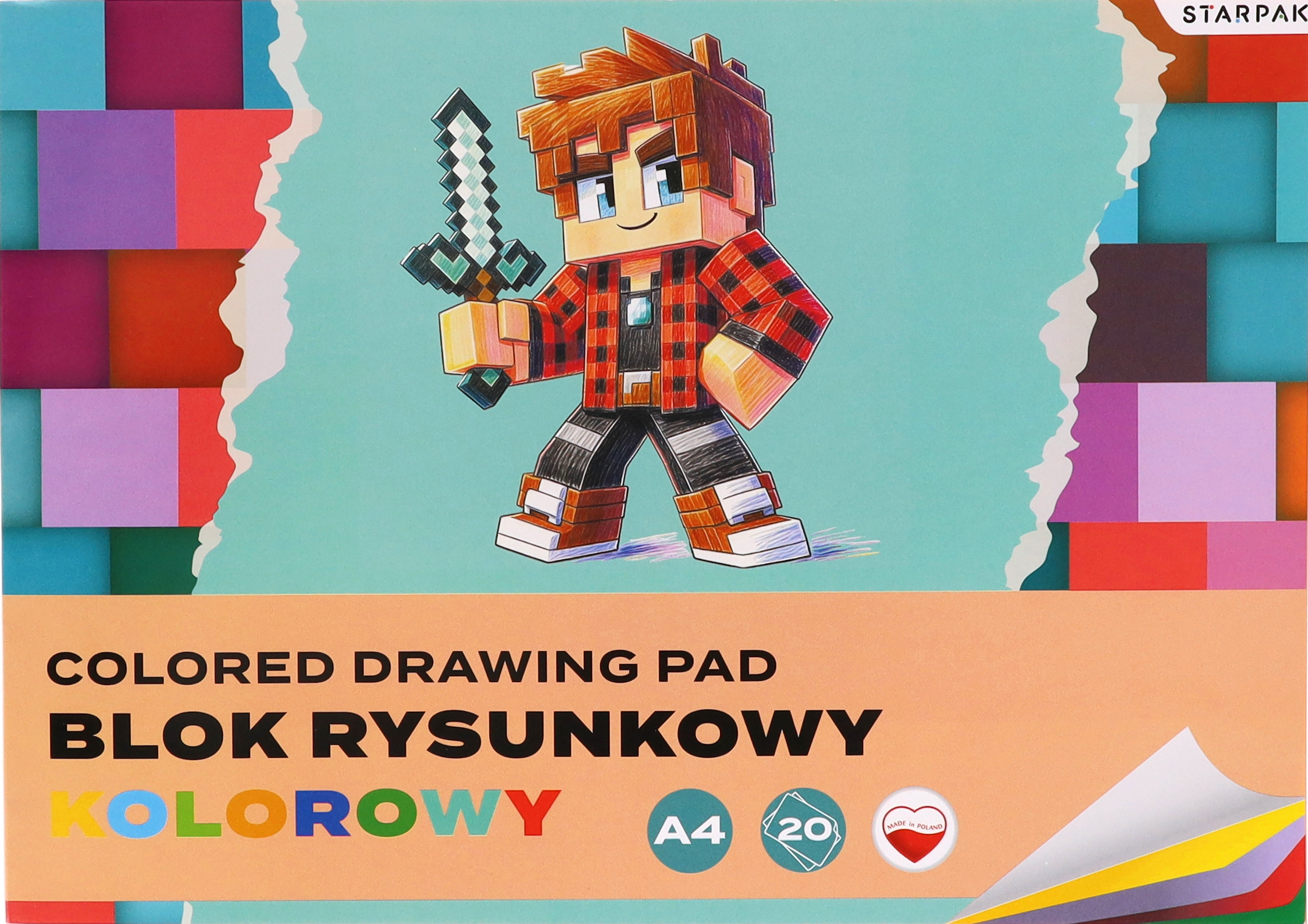 blocco da disegno a4/20k pixel a colori starpak f&