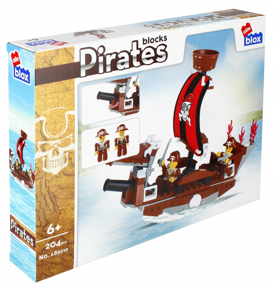alleblox blocchi da costruzione pirata 204el 34x27