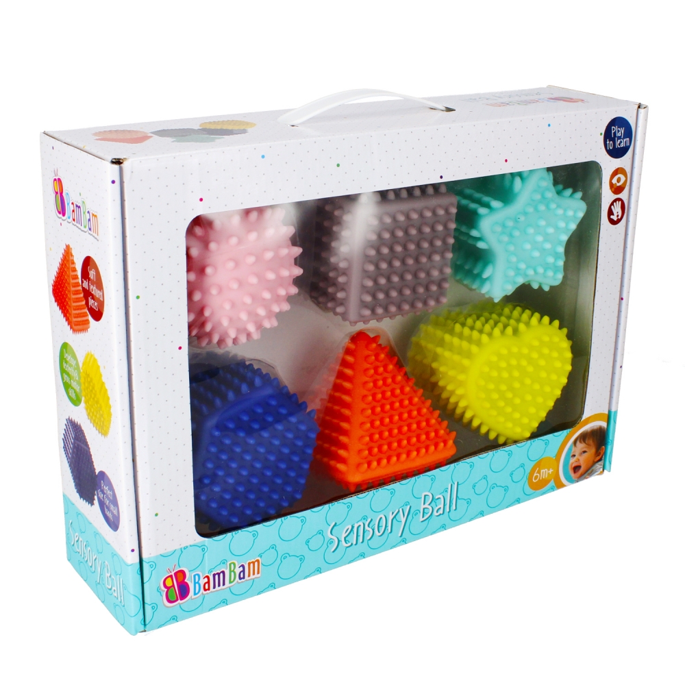 bam bam personaggi giocattolo sensoriali 6 pz 35x2