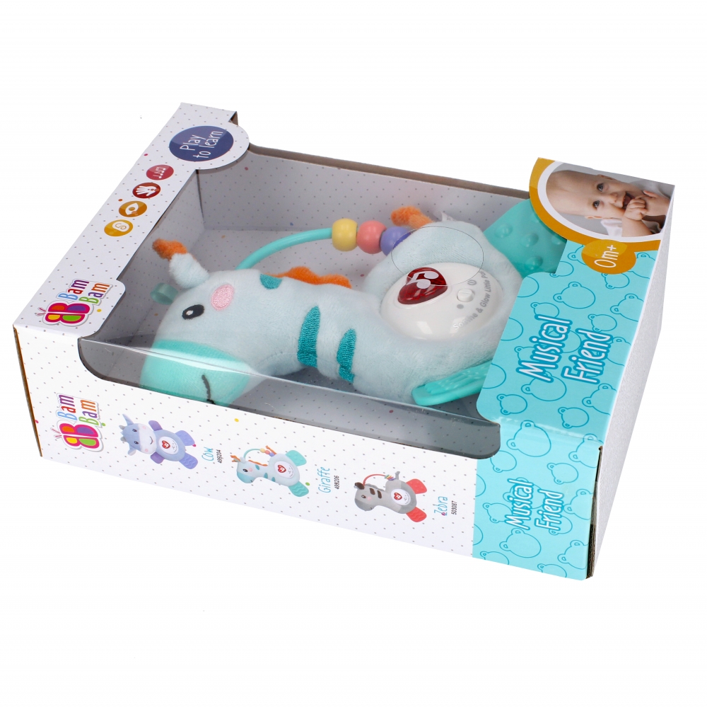 bam bam scatola musicale morbida giraffa 18x25x8