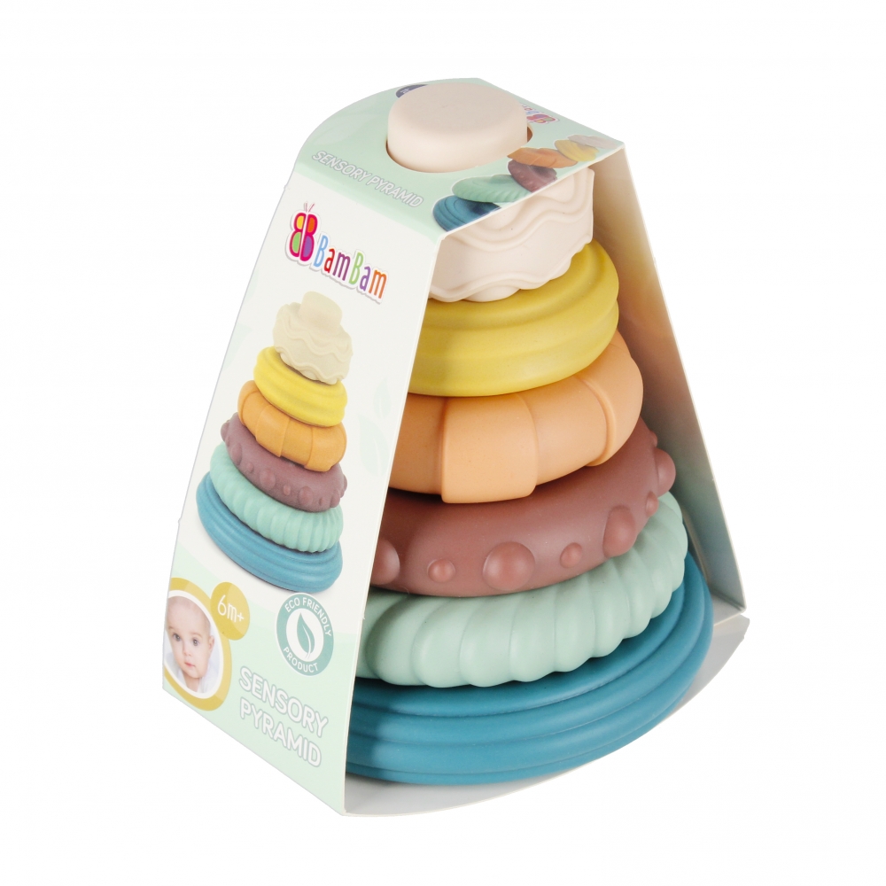 bam bam piramide educativa pastello 10x13x11