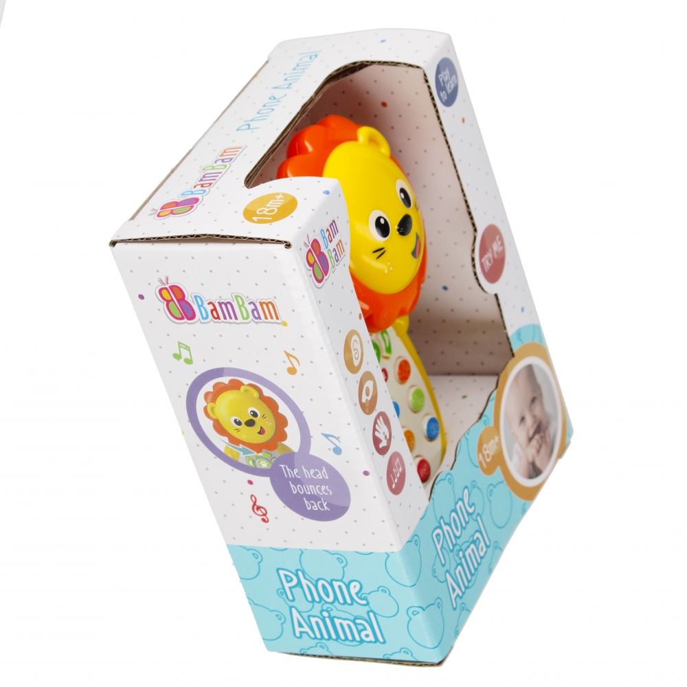 bam bam telefono musicale scatola leone 12x16x7 96