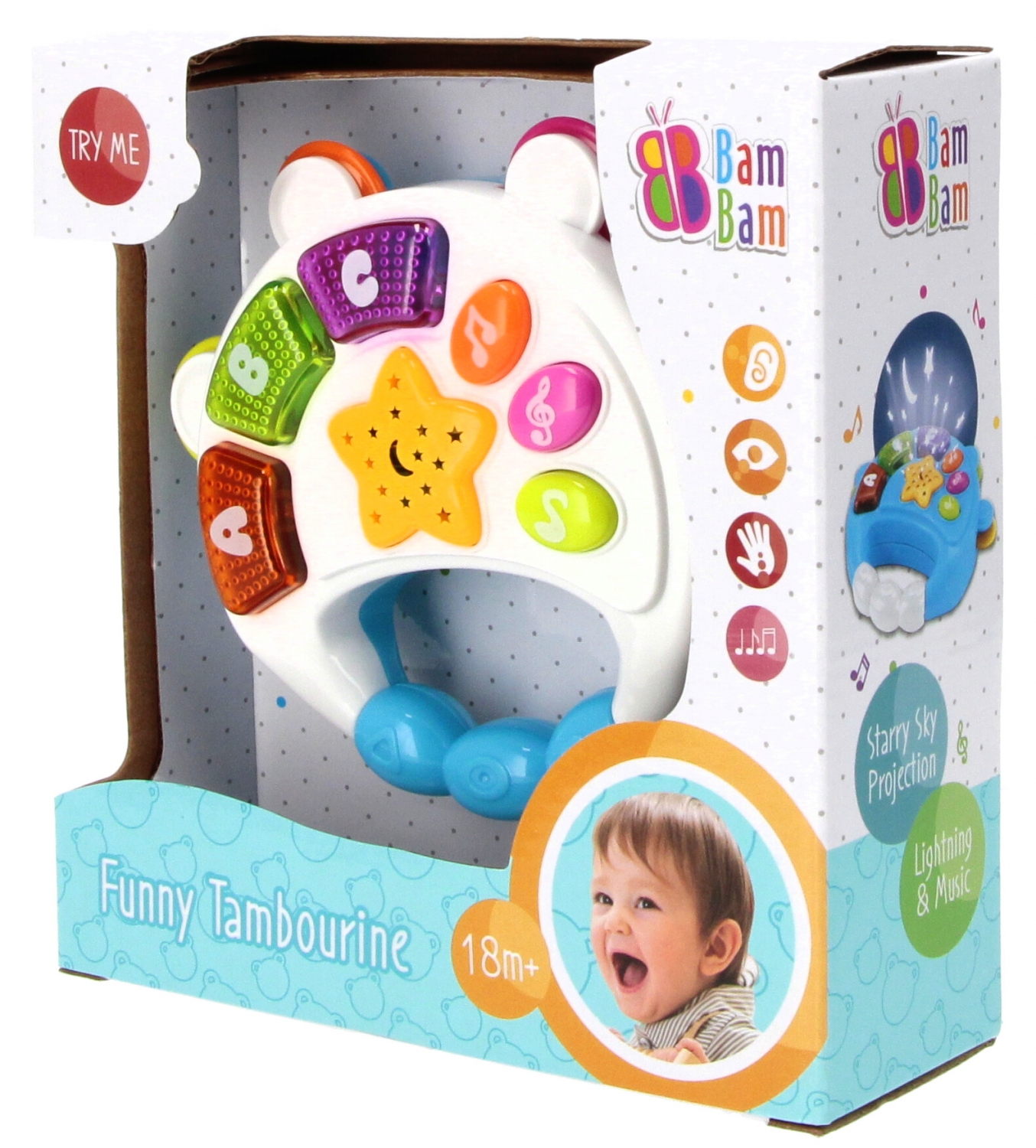 bam bam scatola musicale per tamburello 16x16x6 sc