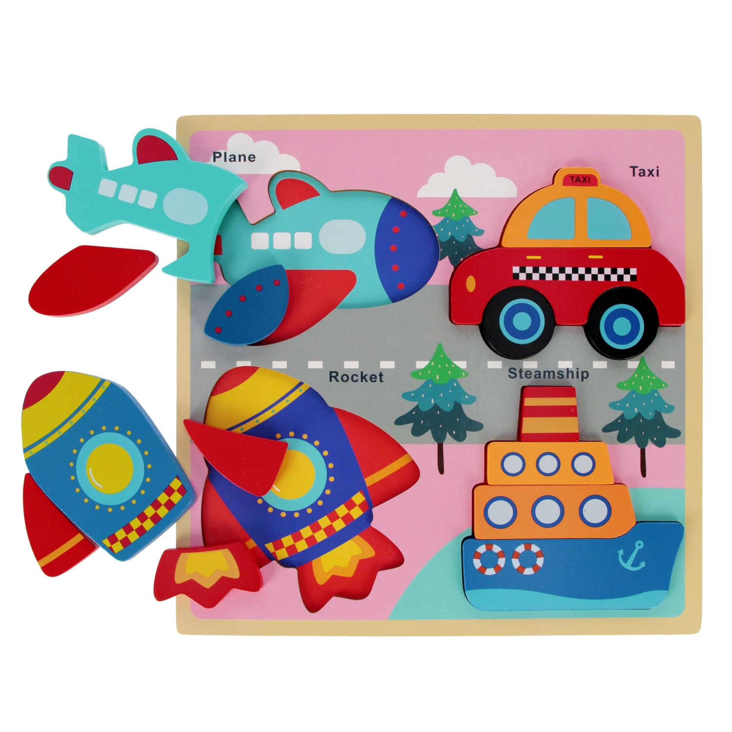 bam bam puzzle di legno veicoli 30x30x2 foil 35