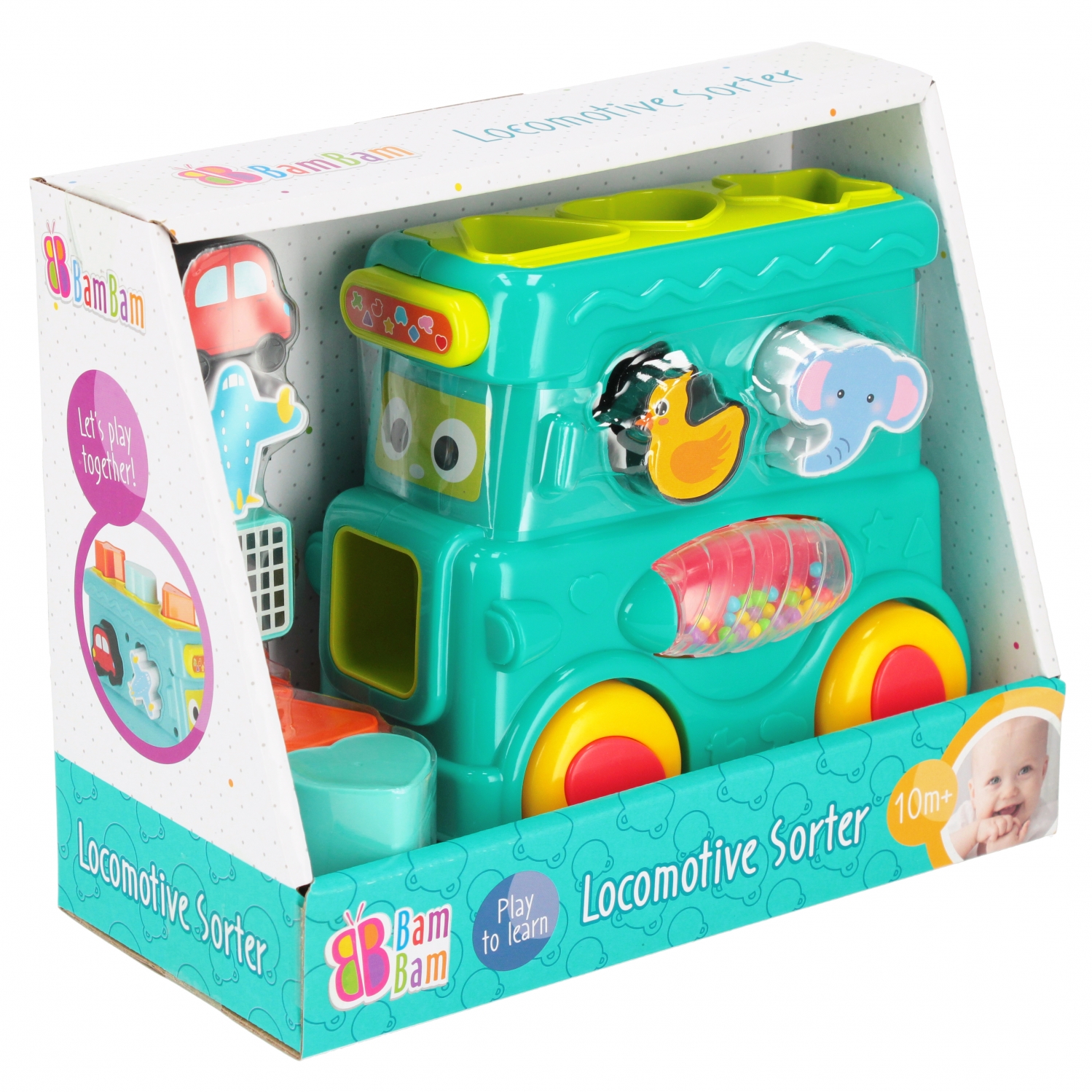 bam bam sorter locomotiva 23x19x11 scatola da fine