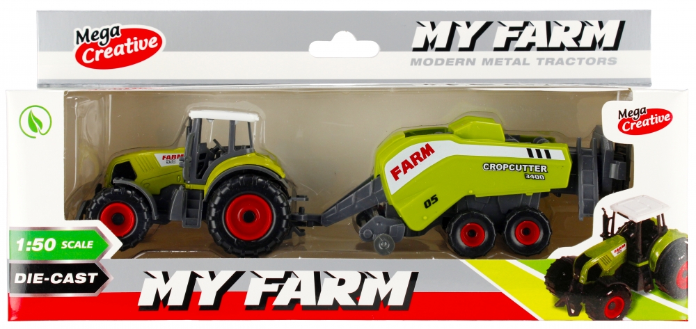il mio trattore in metallo ranch + accessori plx 2