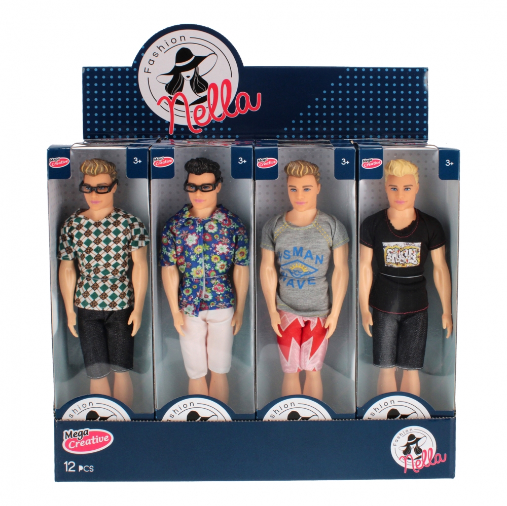 bambola 29cm mc nella box finestra boy mix4