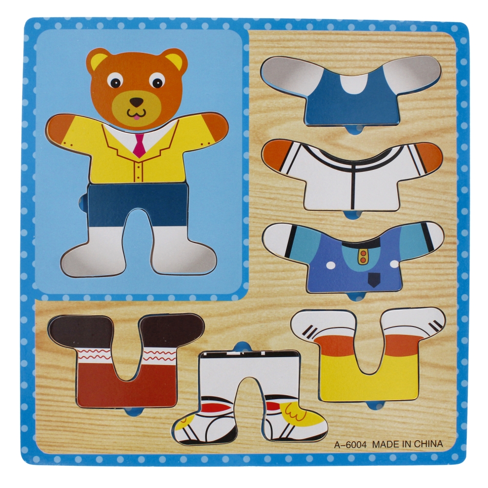 puzzle disegnato dress up 8el 30x30 mc legno 80/0