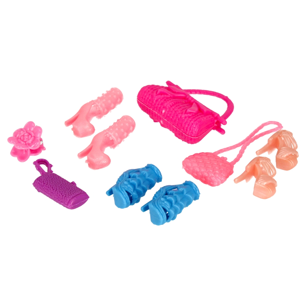 scarpe + accessori per bambole 14x25 mc nella