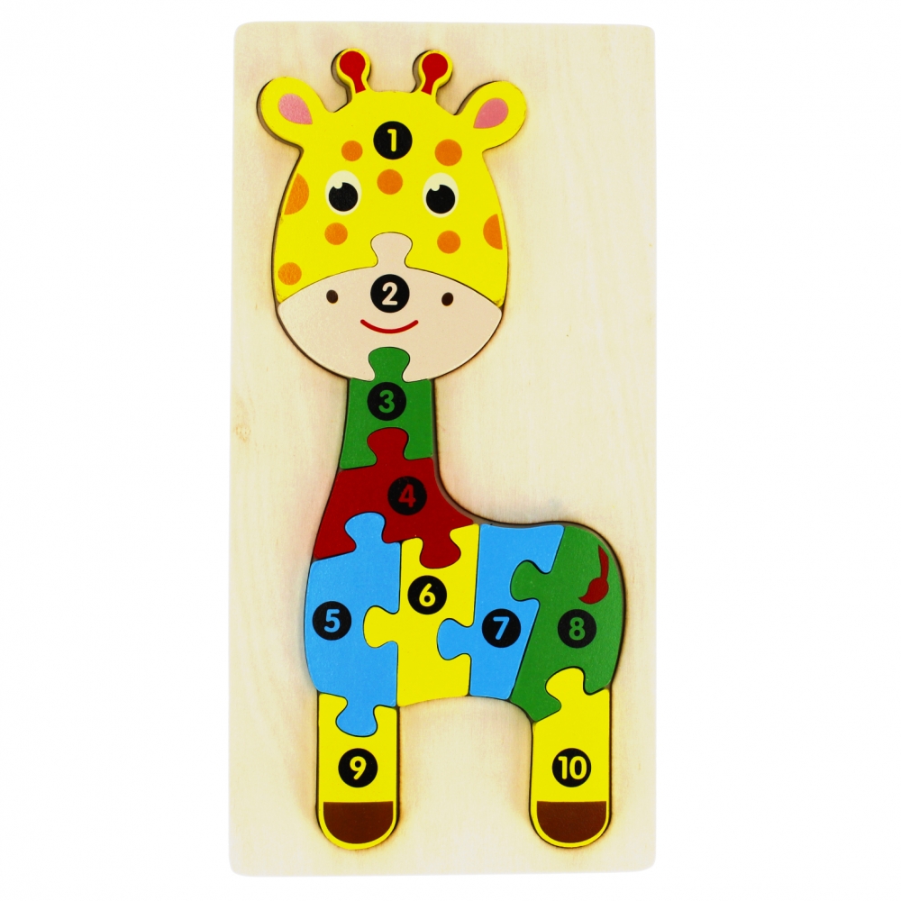 Puzzle Wood Giraffa 10el 14x30 mc Wood Foil 8