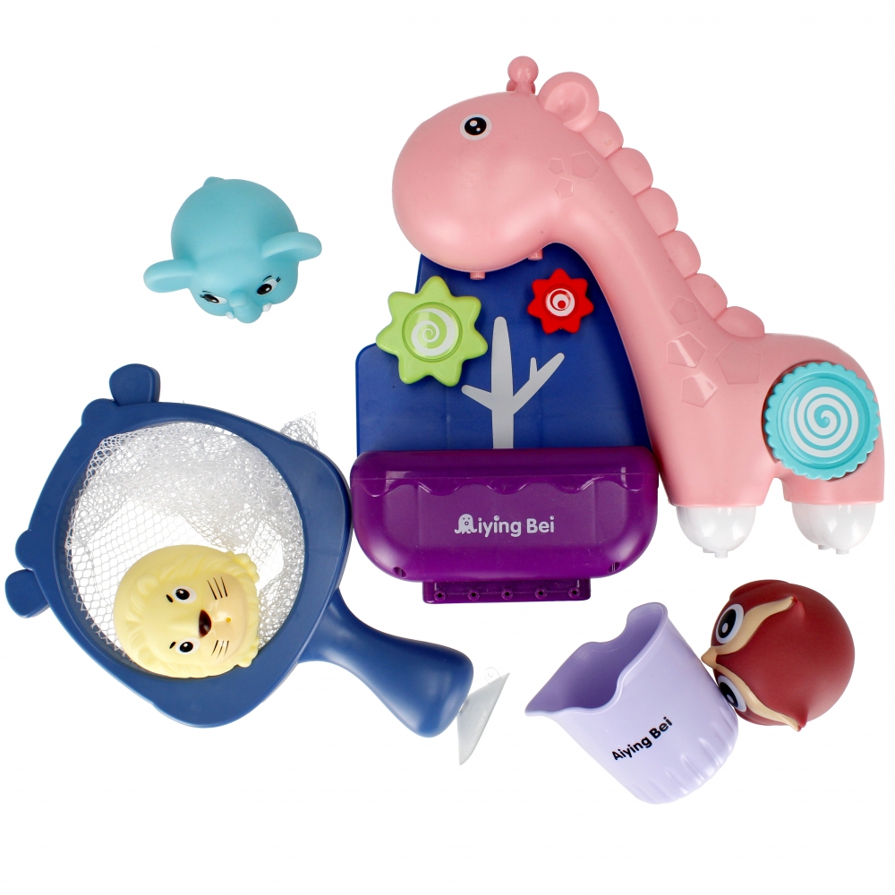 gioco da bagno dino + accessori 44x27x9 mc mix