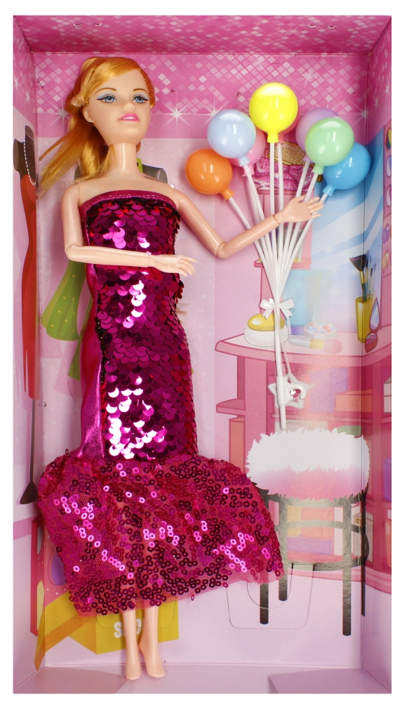 bambola 29cm + accessori 17x31x6 mc scatola con fi