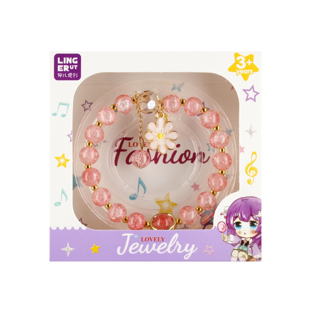 set di bellissimi braccialetti con fiori 9x9x2 mix