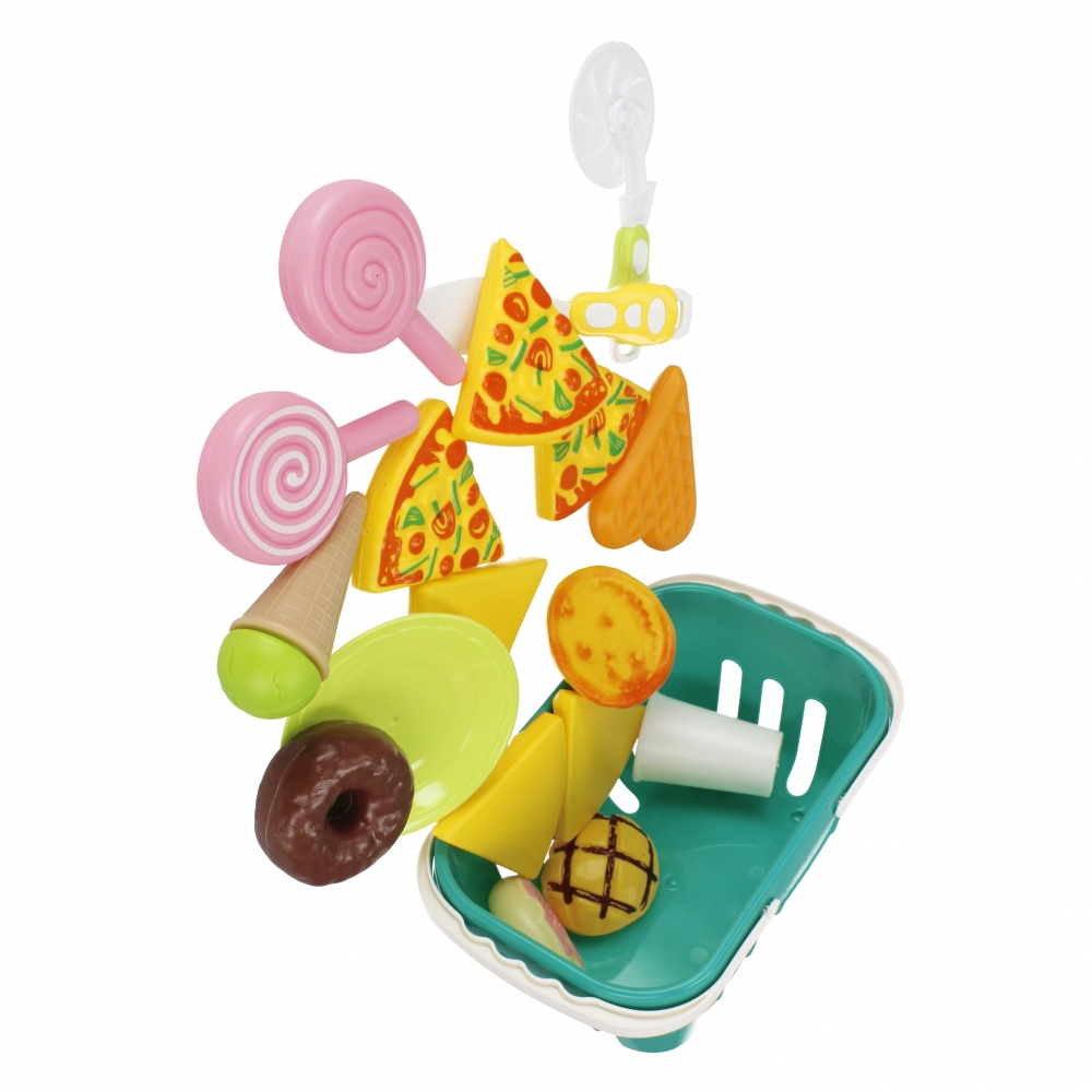 set cucina cibo 21x10x13 mesi cestino