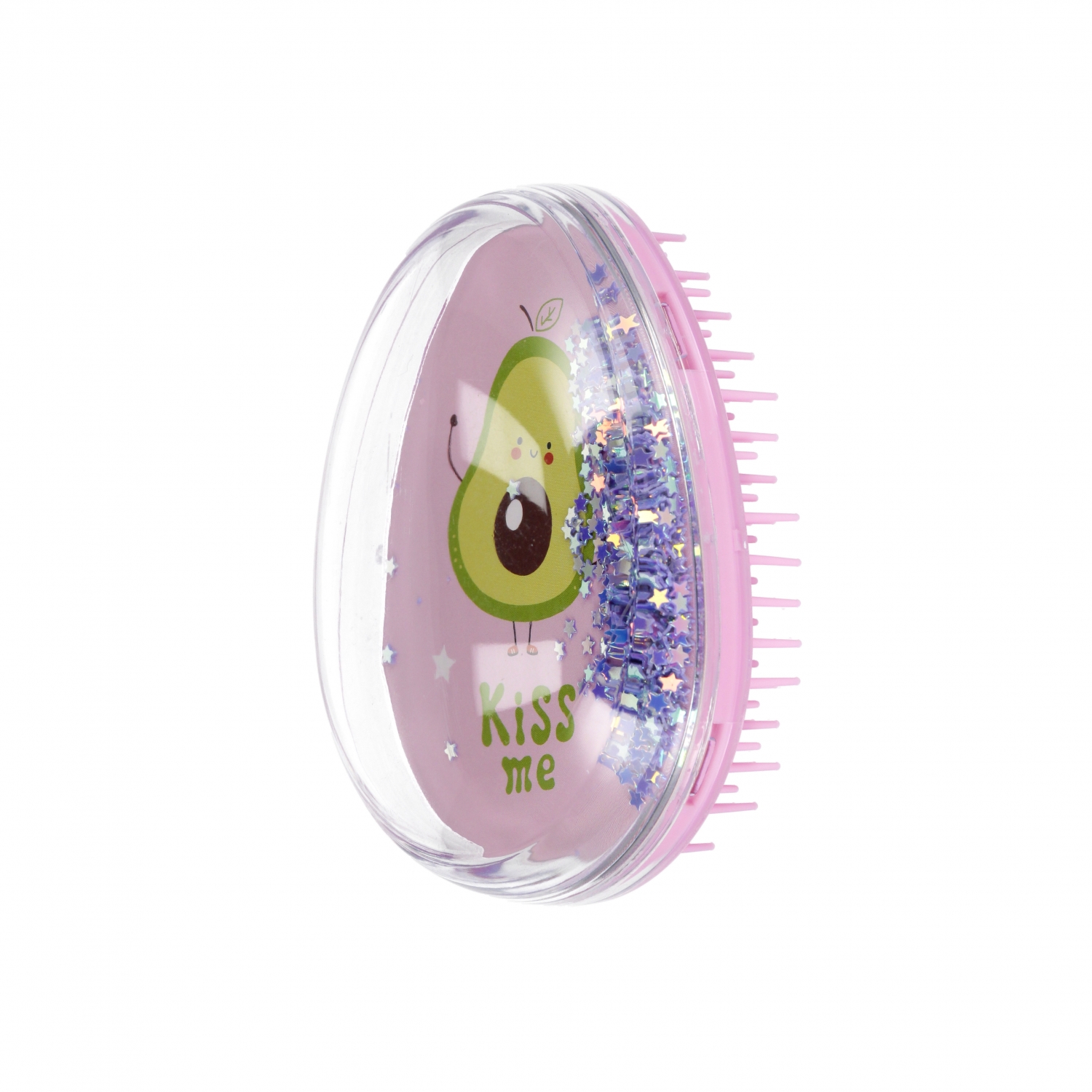 spazzola per capelli con glitter 9 cm mix4 mc disp