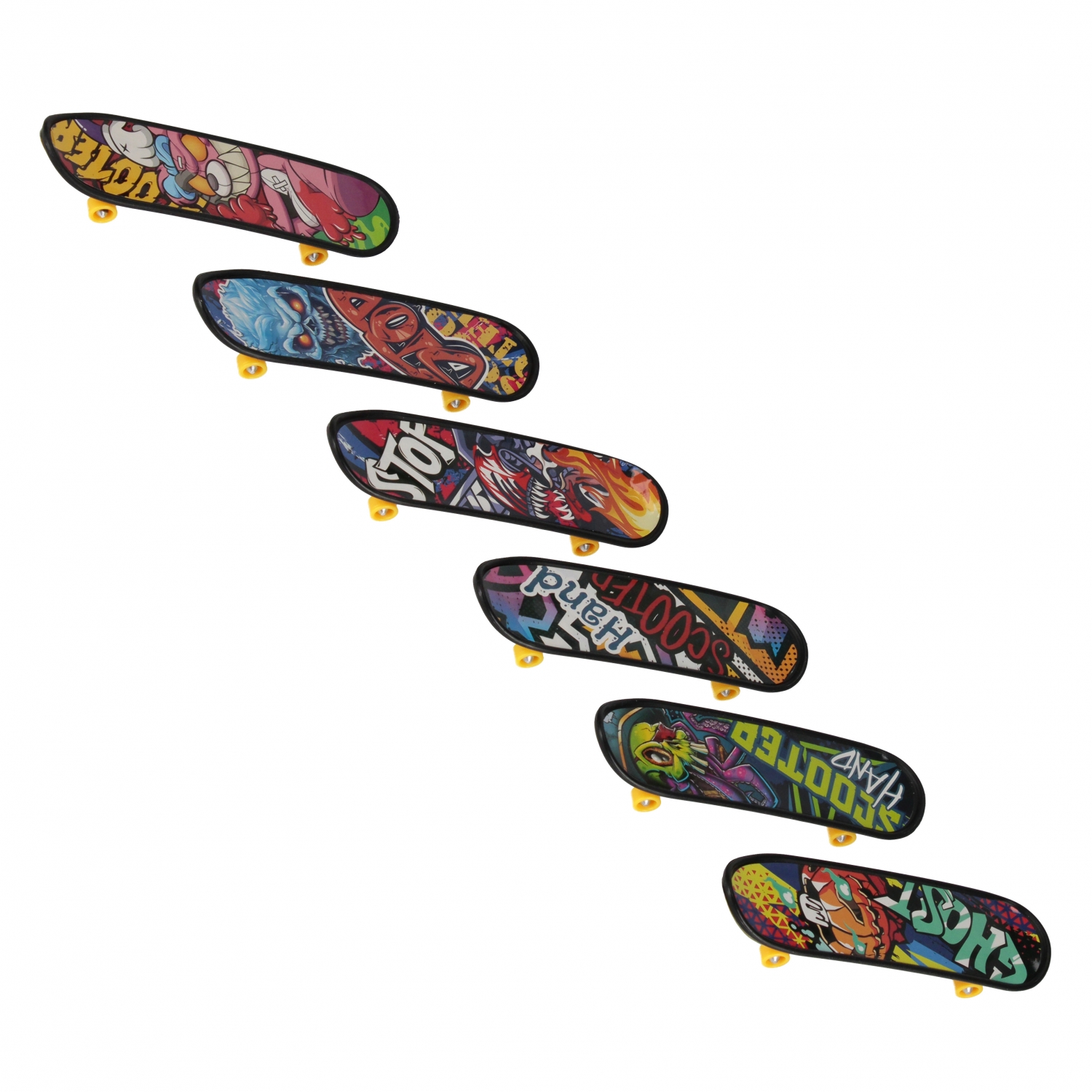 skateboard girevole 6 pezzi + accessori 31x25x5 m