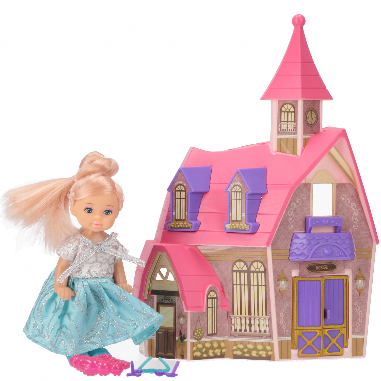 Bambola principessa 12cm + accessori 26x24x7 mc wi