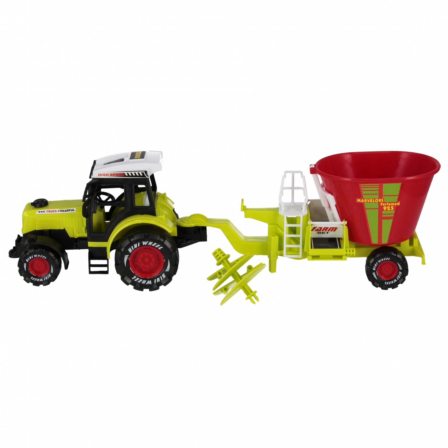 trattore a retrocarica + accessori 45x15x12 mc fin