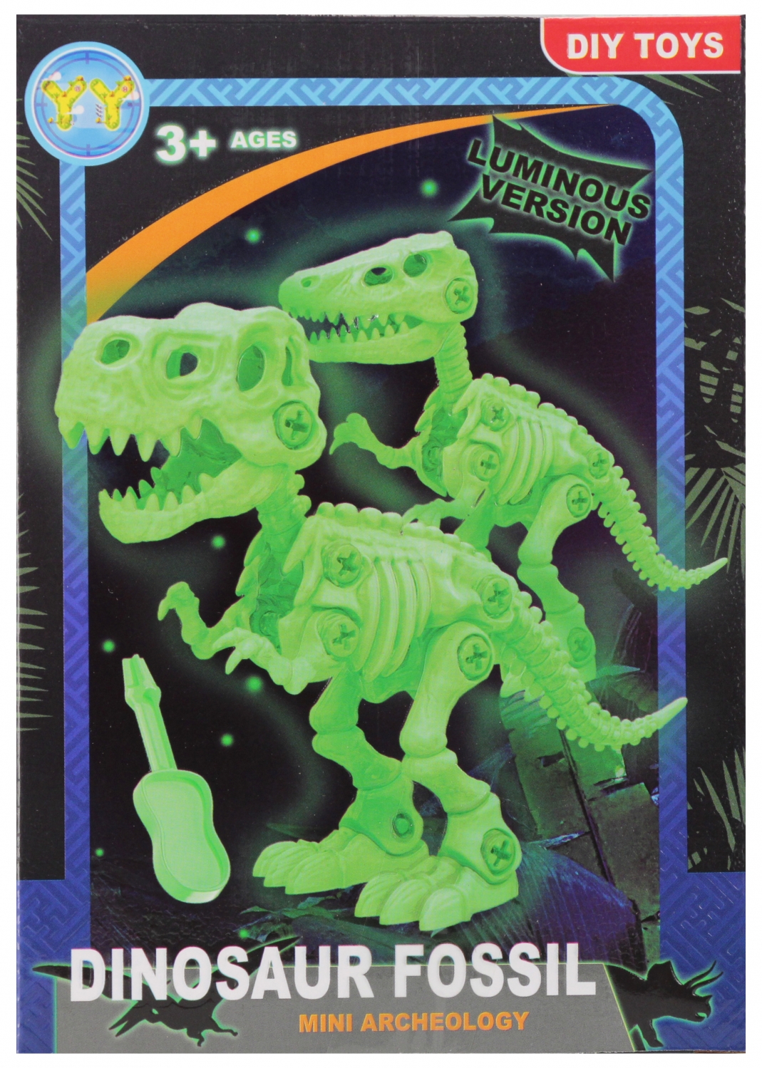 dinosauro fluorescente che si attorciglia 12x17x5