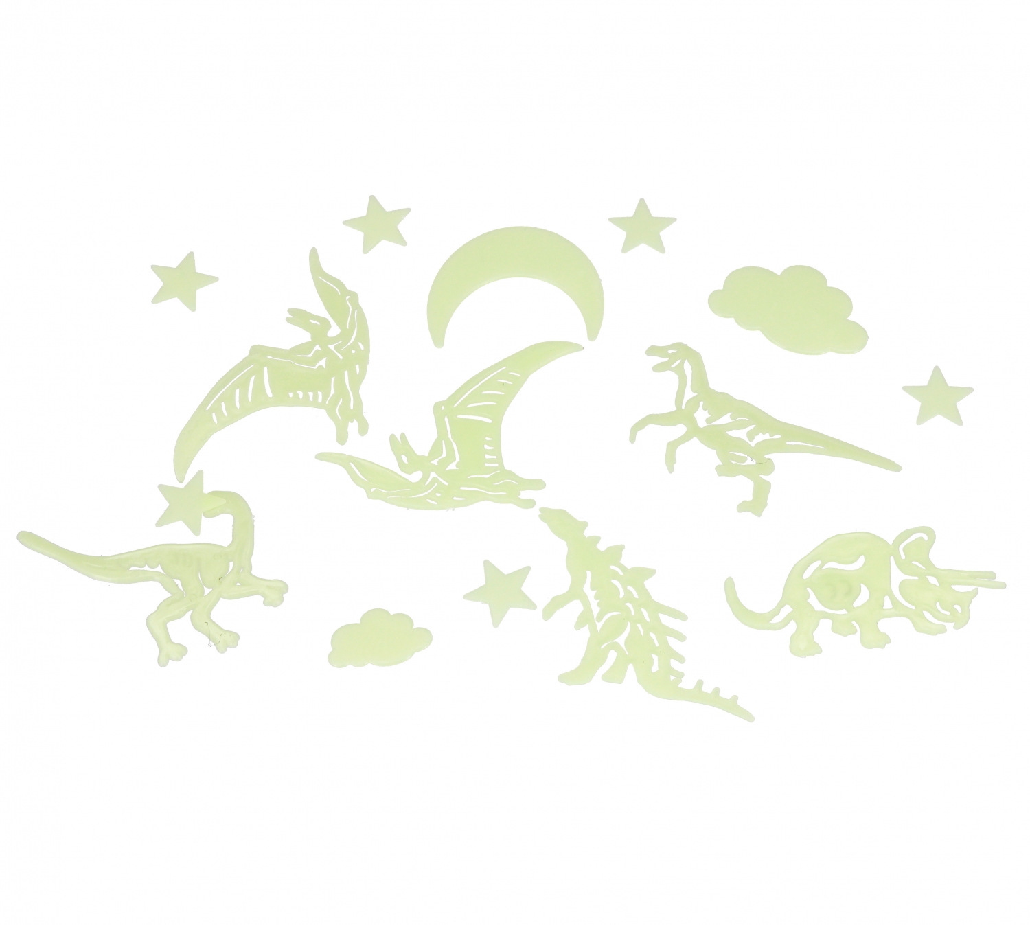 decorazione murale fluorescente dino 9x11x2 mc fio