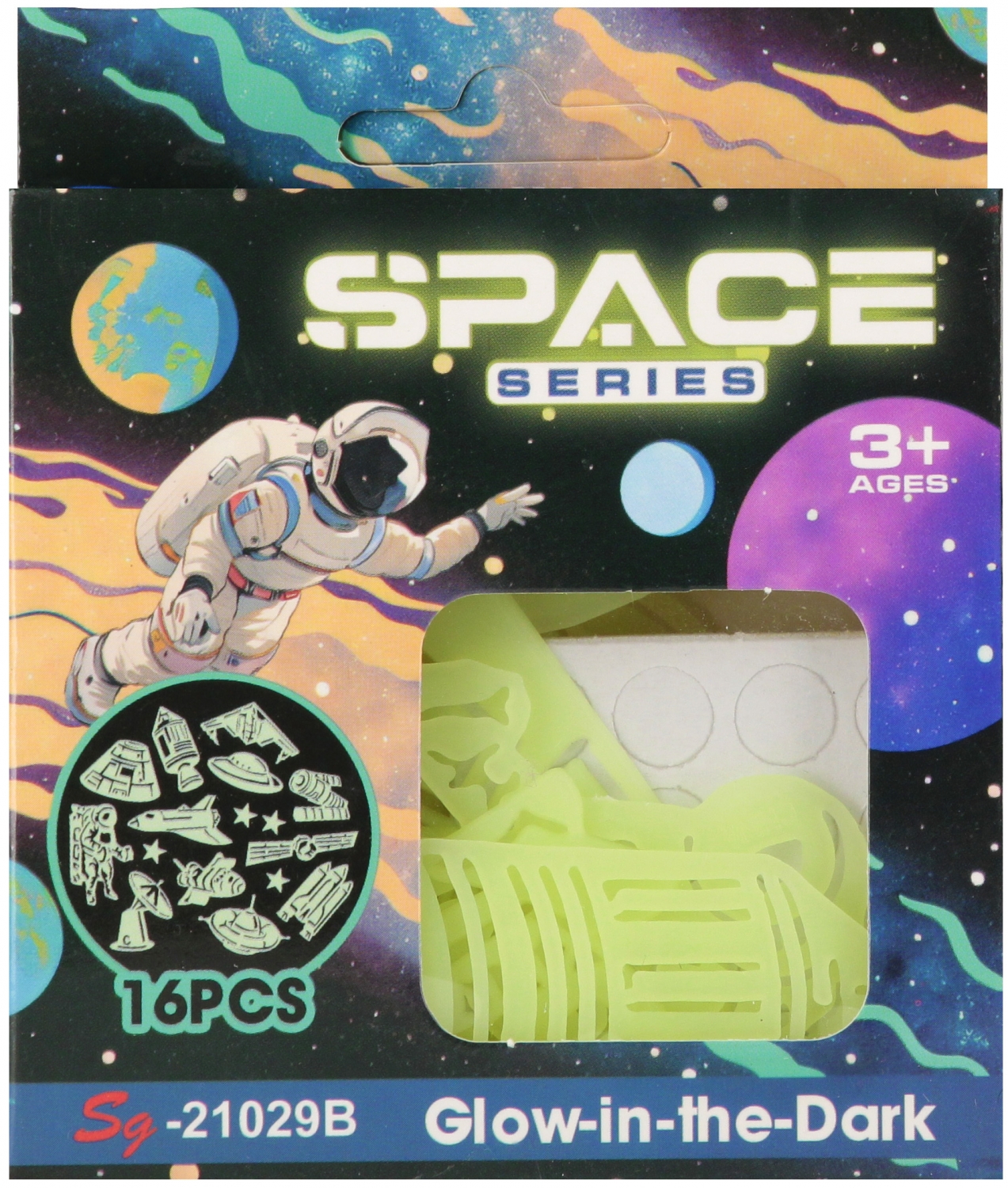decorazione murale fluorescente ufo 9x11x2 mix2 mc