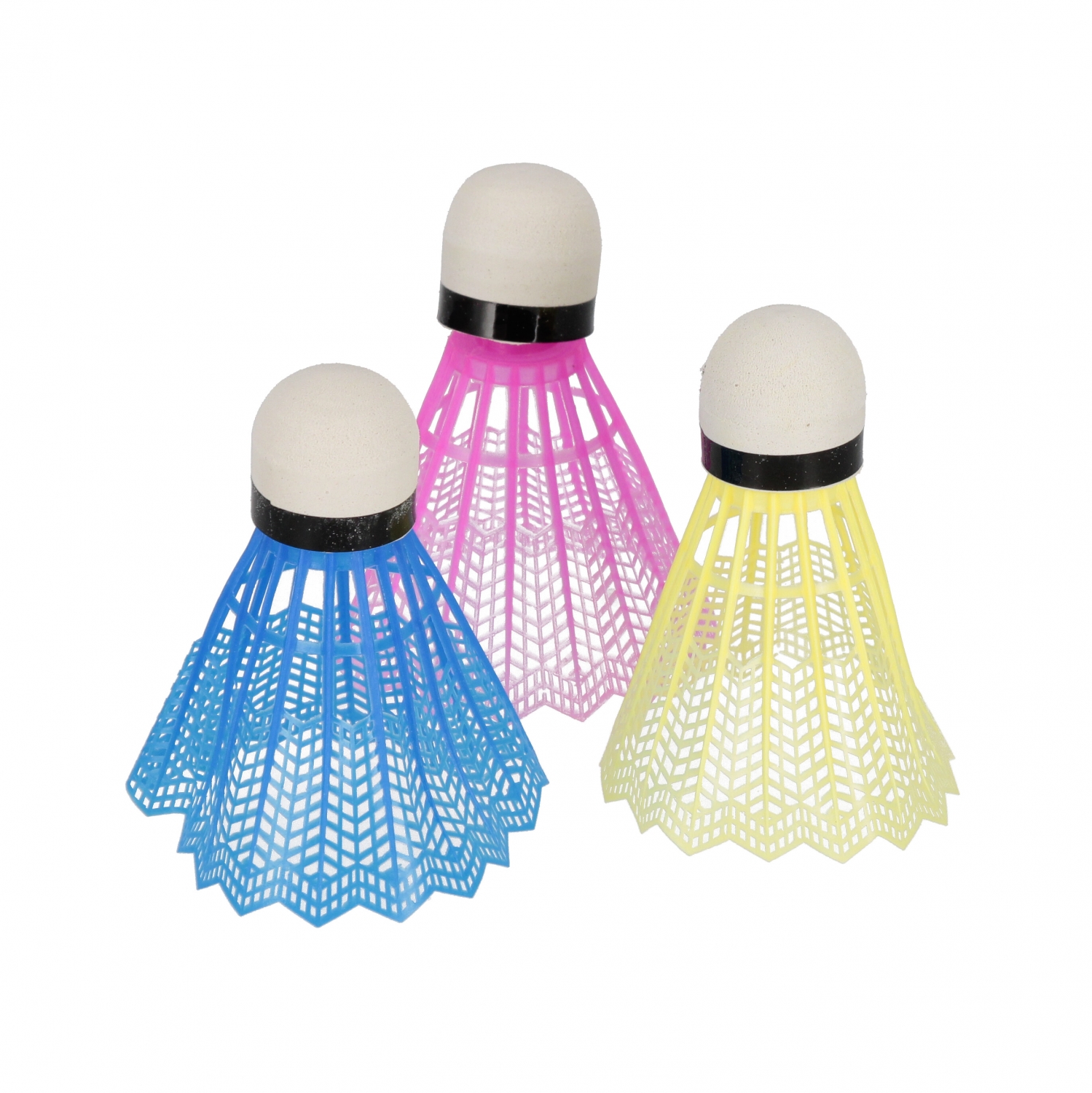 volani da badminton colorati 3 pezzi 11x22x7 mc bl