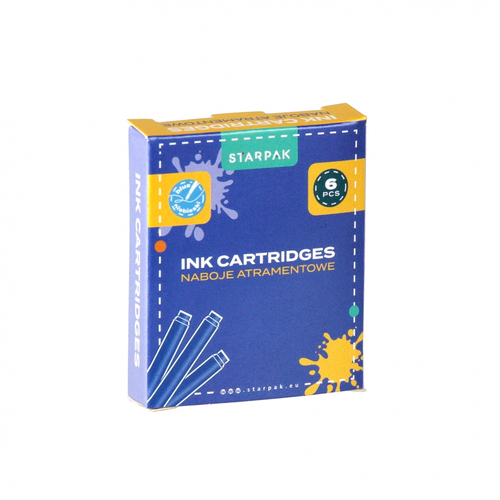 cartucce per piume, blu corto, op6pcs
