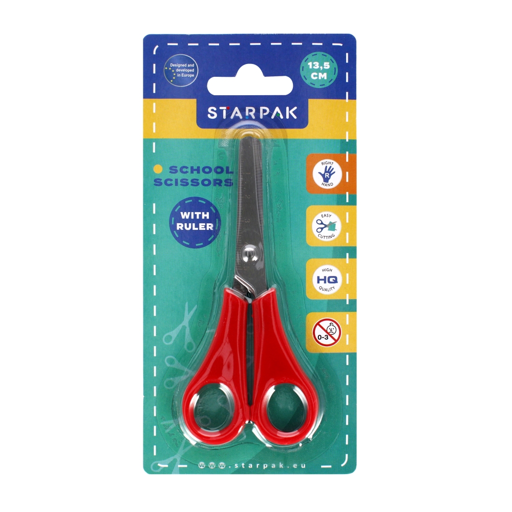 forbici in metallo 135 con scoop in blister starpa