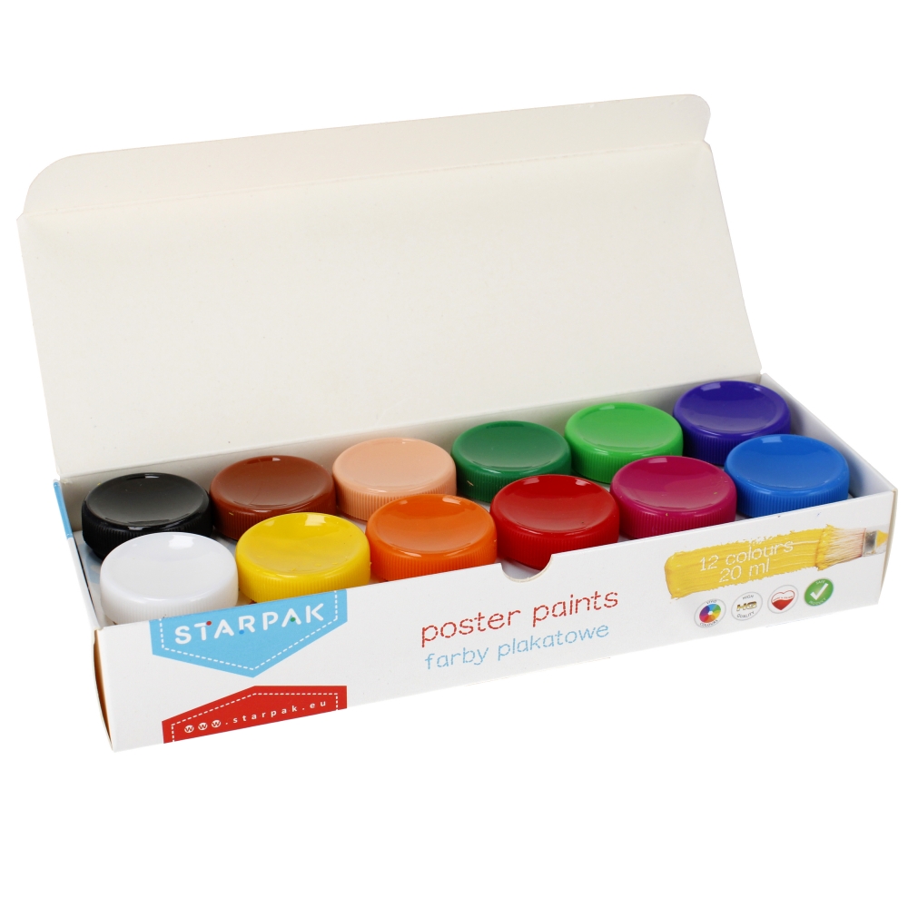 pitture per poster 12kol / 20ml starpak school sta