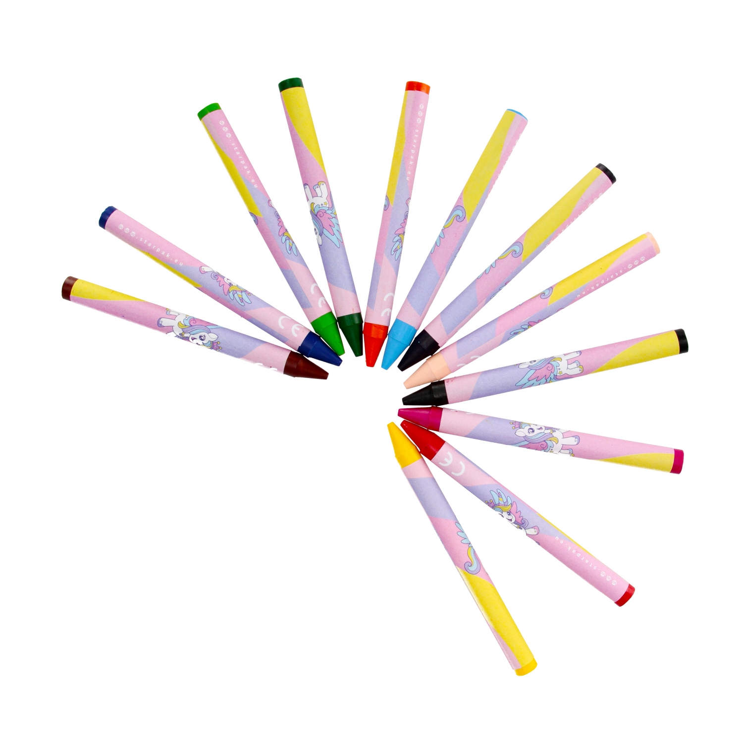 pastelli a cera 12 colori unicorno Starpak