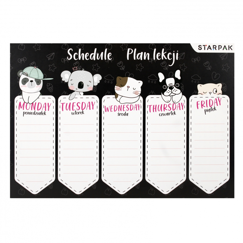 orari + tabelline a5 minisy starpak bag