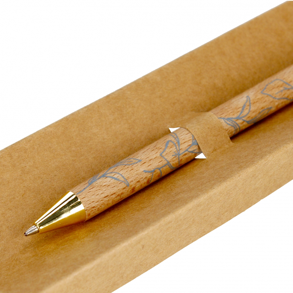 penna retrattile finestra starpak in legno scatola