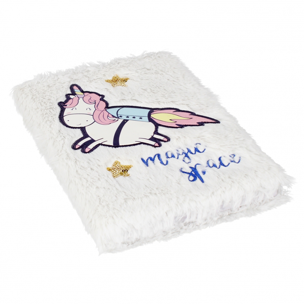 taccuino peluche a5 unicorno spazio starpak borsa