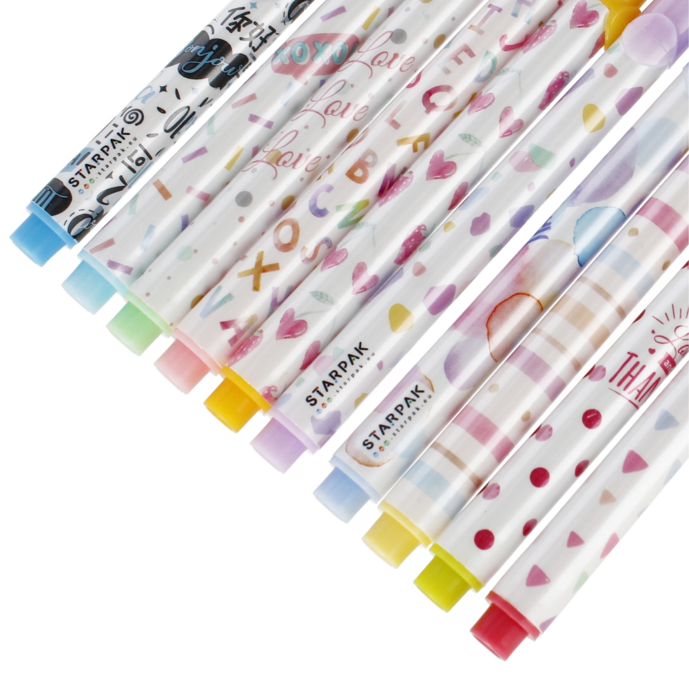 evidenziatore 10col astuccio starpak pastello