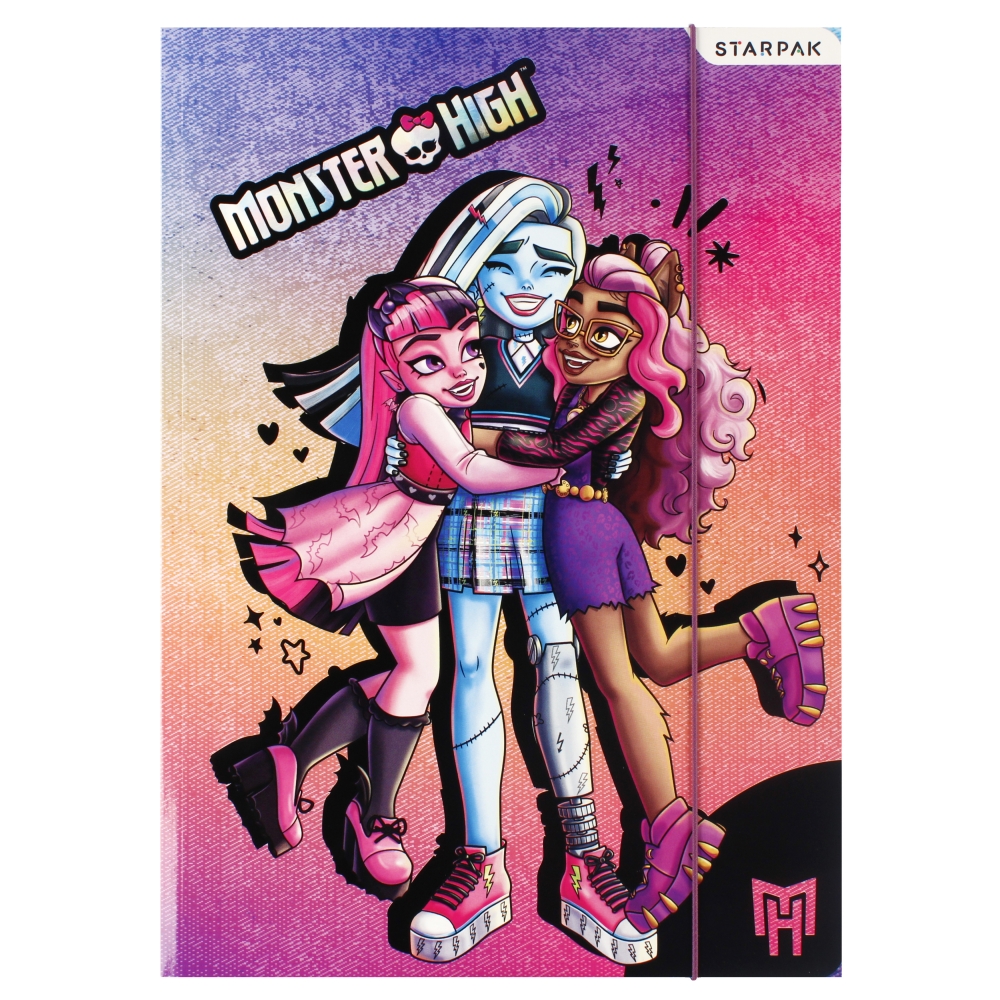 Cartella in carta A4 con elastico Monster High sta