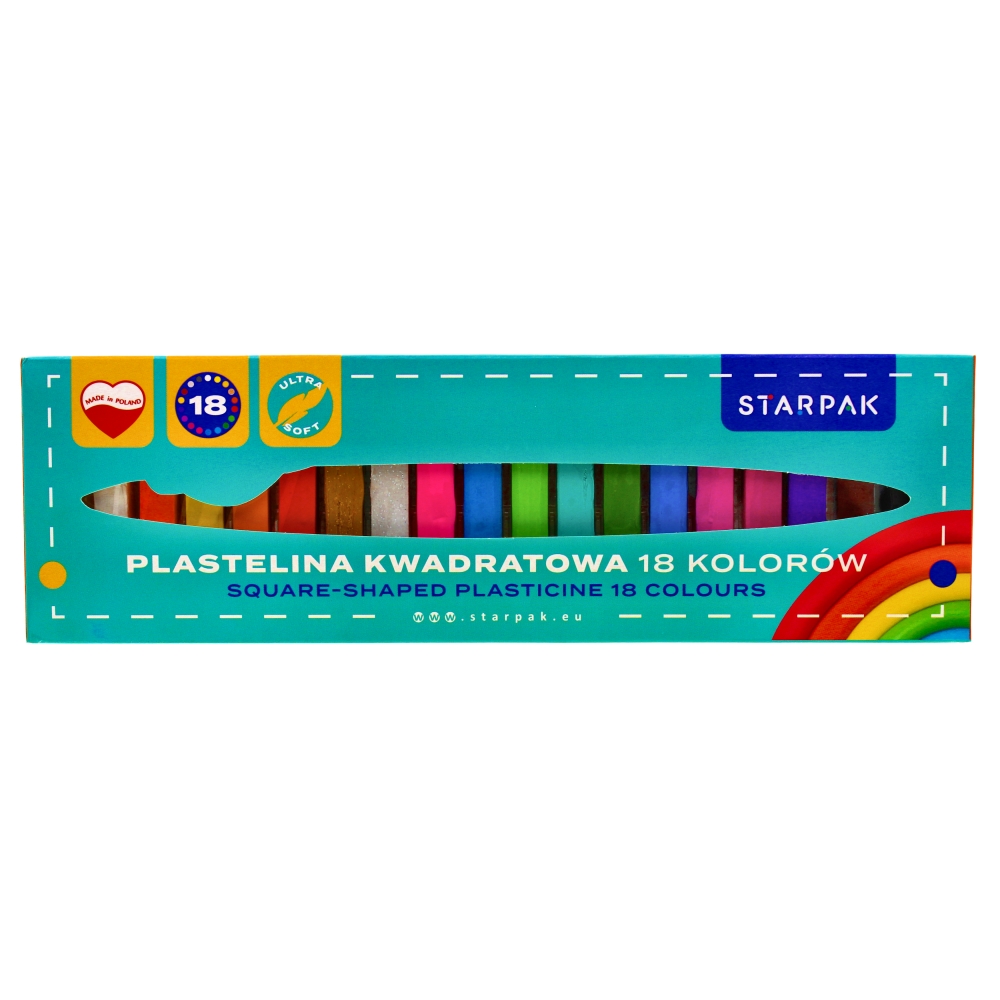 plastilina 18 quadrati polvere starpak