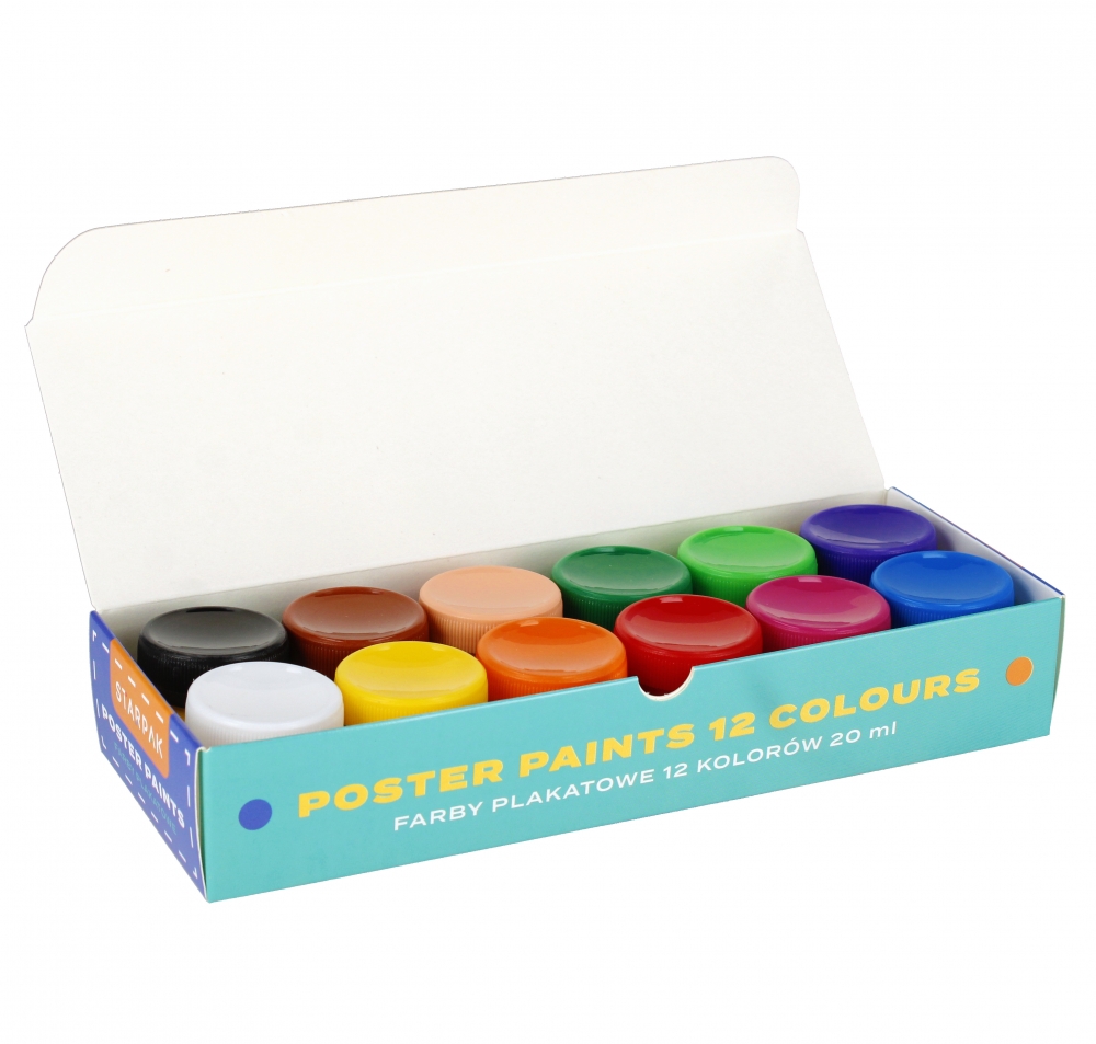 colori per poster 12 colori 20ml scuola2 starpak f