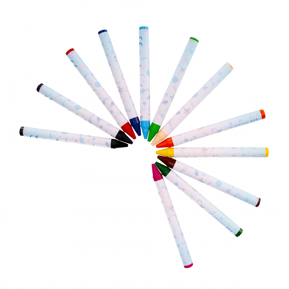 pastelli a cera 12 colori sirena starpak