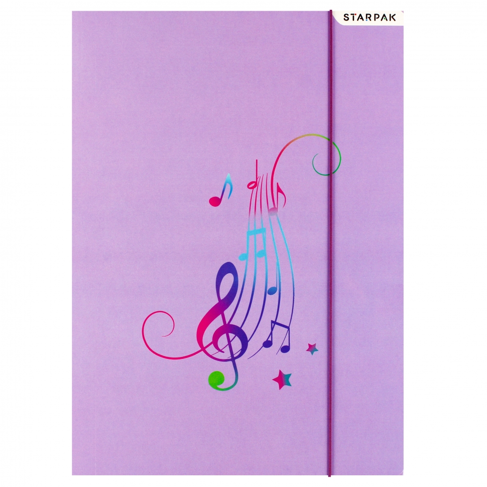 cartella con gomma da cancellare A4 musica starpak